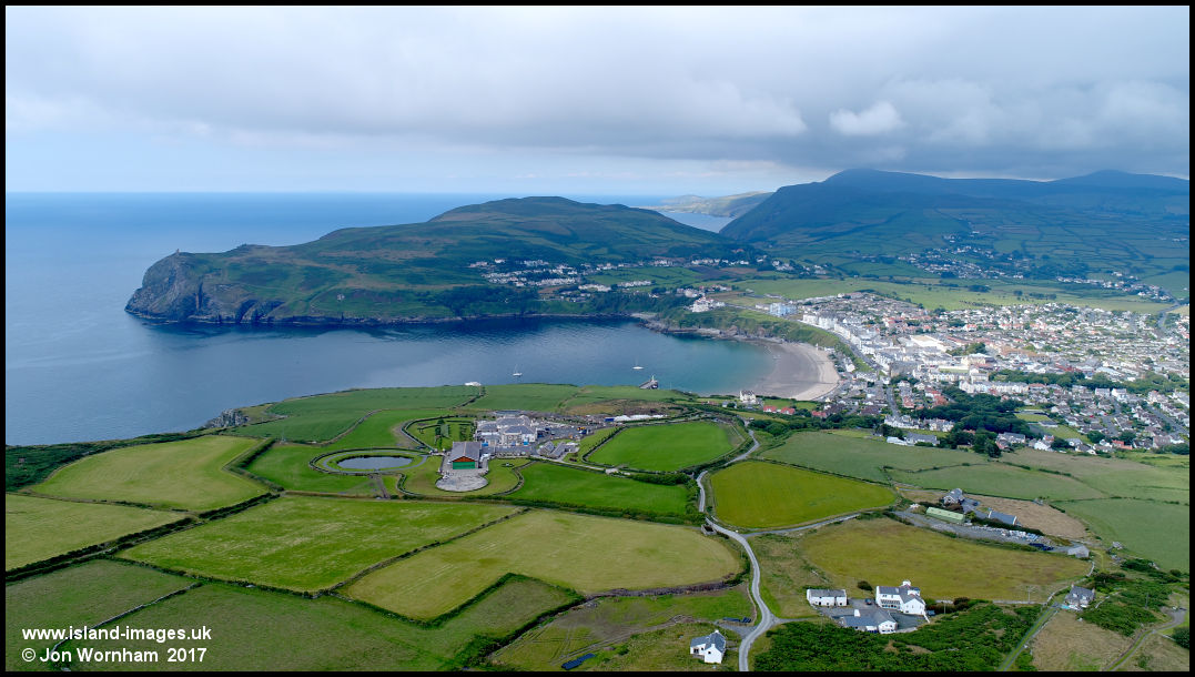 Aerial view of Port Erin, Isle of Man 11/7/17